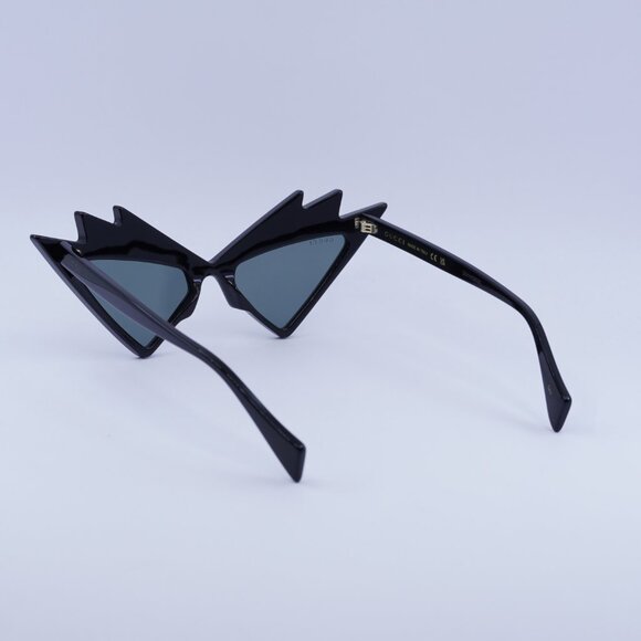 Gucci GG1371S 003 Sunglasses Shiny Black with White Stones Cat Eye Frame - Picture 8 of 9